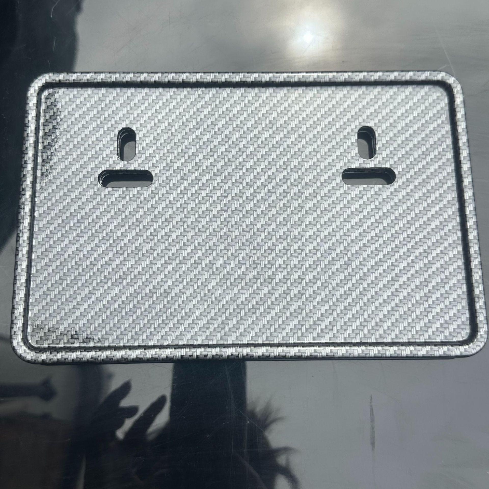 Manufacturer Wholesale Aluminum Alloy Thickened Silver-Colored Motorcycle Protection Frame License Plate Frame Compliant with New Cambodian Regulations