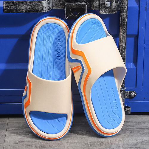 New slippers for men for outer wear, men's home non-slip couple's bathroom bathing summer thick-soled fashion slippers for men
