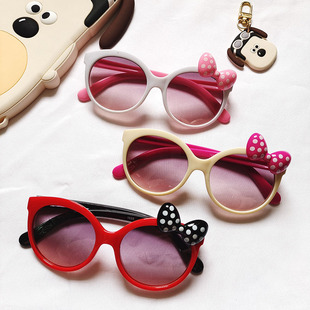 Bow children's sunglasses little princess girl sunglasses glasses glasses, boys, girls, cross -border sunscreen, cute baby glasses