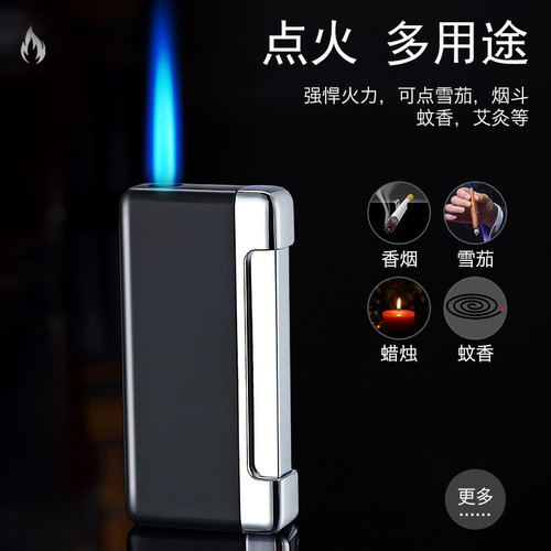Hot-selling direct blue flame windproof lighter advertising gift typing windproof cross-border small and light cross-border wholesale