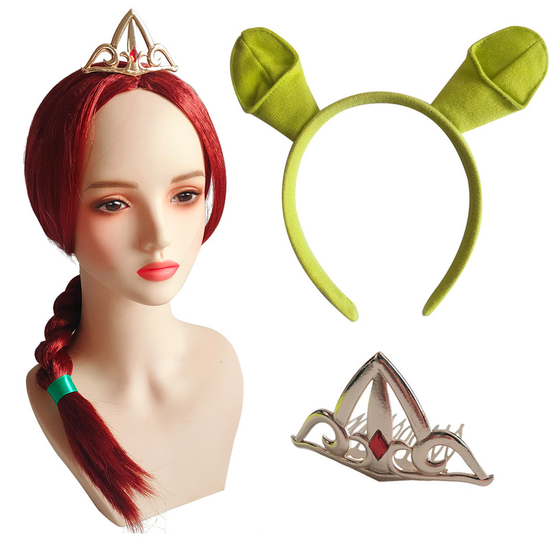 Halloween Carnival Wig New Anime Wig Princess Fiona Monster Shrek European and American cos Wig