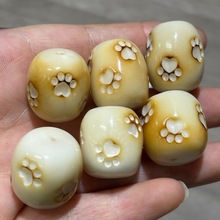 象牙果碳烤猫爪桶珠diy手工配件手链串珠项链文玩挂件佛珠手串配