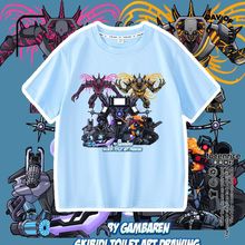 新款泰坦监控人音响人时钟人儿童T恤潮流电视人短袖男女童装夏季