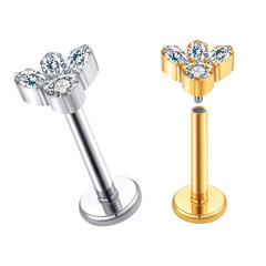 Winshine 2022 New Titanium Steel Lip Piercing Earrings, G23 Stainless Steel Factory Direct Sale