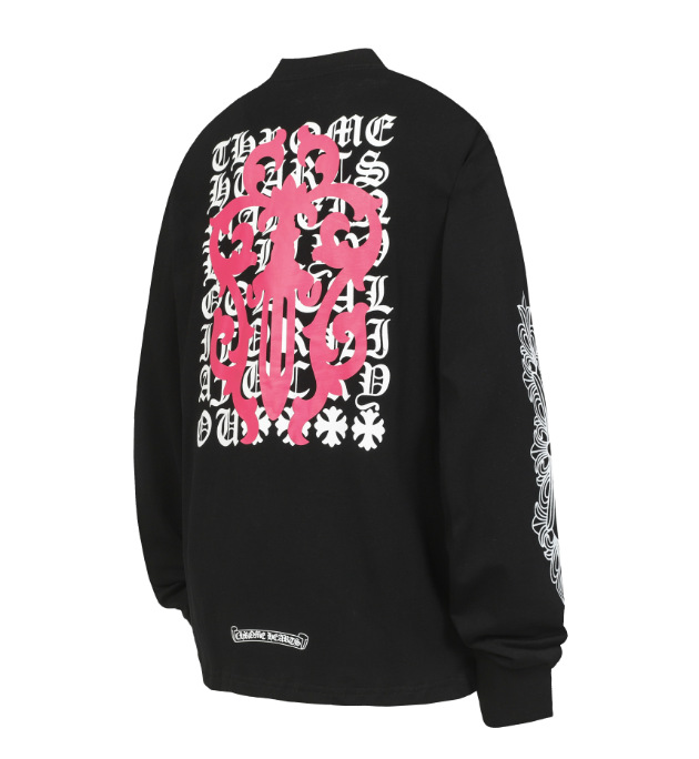 Versión correcta transfronteriza de Croo Chrome Hearts Camiseta de manga larga con estampado de algodón de alta calidad para hombres y mujeres al por mayor en stock