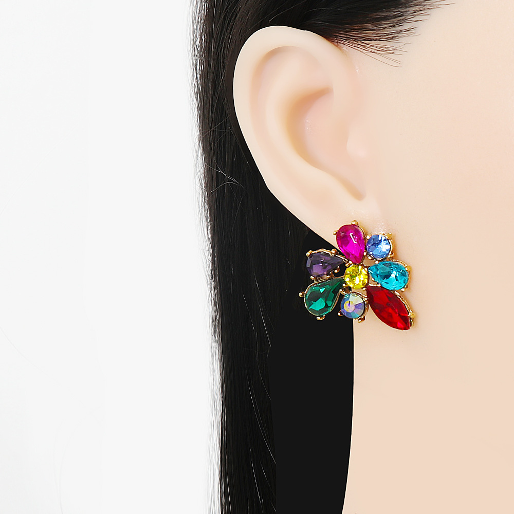 new glass diamond earrings creative earrings personalized jewelry