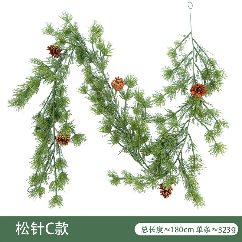 国境を越えたクリスマス松針藤条雰囲気配置金銭葉紅果松柏暗号化グリーンクリスマス装飾|undefined