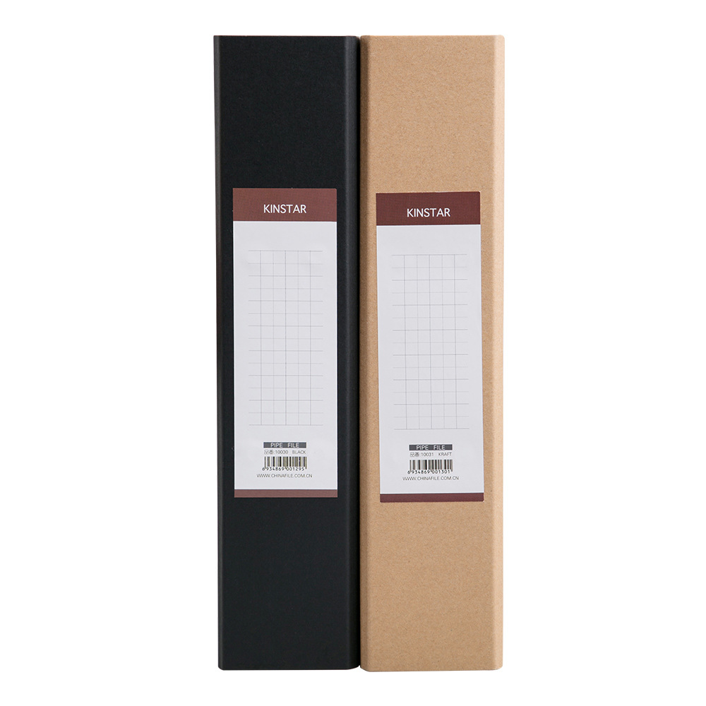 Carpeta de Contratos de Doble Abertura Tipo Tubo A4, Carpeta de Archivos de Hojas Sueltas Hecha de Papel, Almacenamiento Multifuncional para Documentos y Archivos