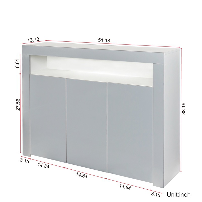Gabinete minimalista moderno de la entrada, gabinete moderno del vino del comedor, almacenamiento a prueba de polvo de la cocina, Gabinete del aparador