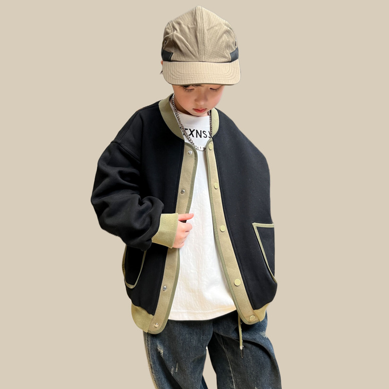 Boys' clothing Korean style jacket 2024 new item, Zhongda children's spring baseball uniform, cool and handsome,_voghion.com