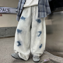 秋季大男童牛仔裤新款童装儿童男孩青少年百搭个性牛仔长裤帅气潮