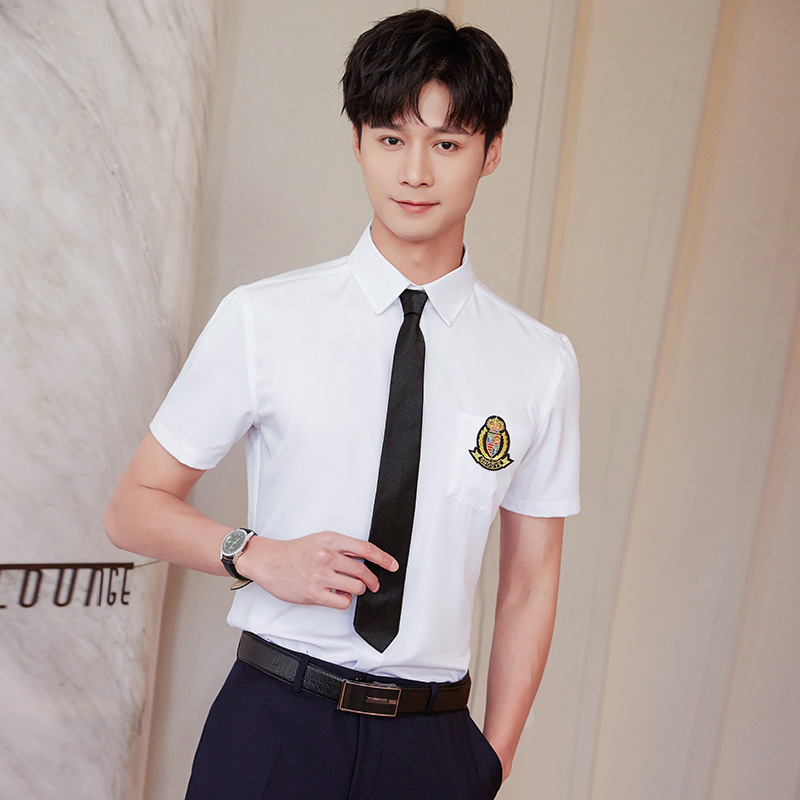 Men's and women's business clothes shirt hotel nightclub bar comfortable billiards club front desk cashier work clothes Men's and women's business clothes shirt hotel nightclub bar comfortable billiards club front desk cashier work clothes