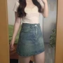 高腰梨形显瘦大码短裙