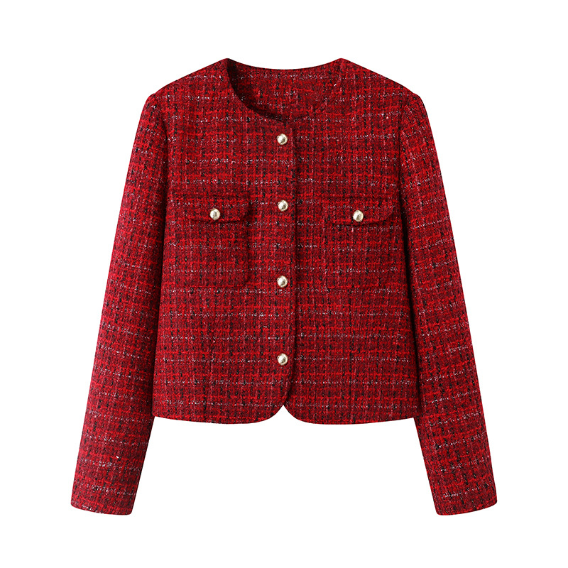Batch Fashion Chanel Style Short Coat Women's 2025 Spring New Arrival Socialite Elegant French Tweed New Year Top