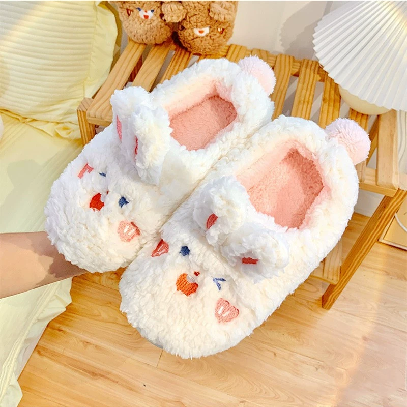 Хлопковые тапочки, теплая милая сумка, больше не нужно носить для дома и дома, хлопковые тапочки, обувь Мао, женские зимние тапочки Мао на флисовой подкладке