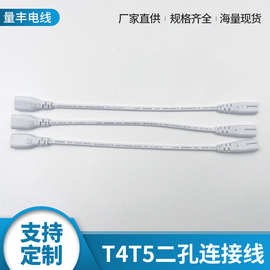 T4电源线 T5一体化支架插头线 公母双头头灯架双头串联连接线源头