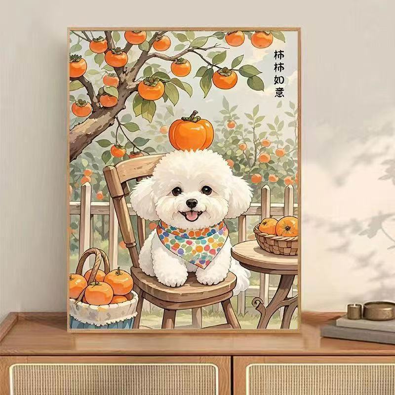 Nuevo estilo de pintura al óleo digital de Ruiyi Diy relleno manual curación descompresión de alto valor de color cliente pintura decorativa regalo