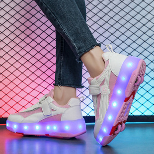 Mesh Leather Tsuch Shoes 2024 Teenagers Children Skates Wheel Shoes