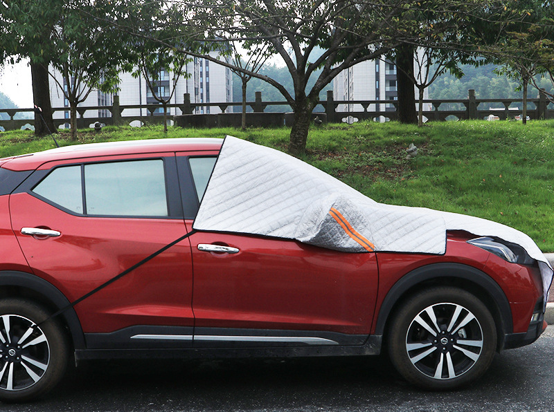 Extended and thickened car hood cover, providing sun protection, snow protection, and frost prevention; universal fit; supports printing and wholesale
