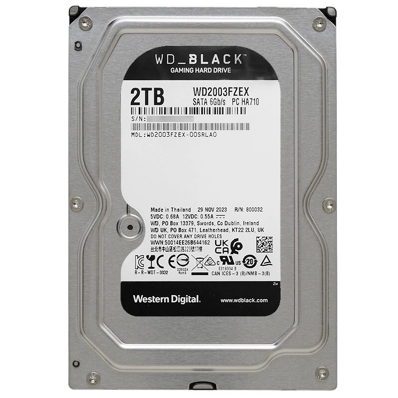 WD Western Digital 1 ТБ черный диск SATA3.0 игровой диск, 2 ТБ для настольного компьютера, 4 ТБ механический жесткий диск 3.5", 6 ТБ
