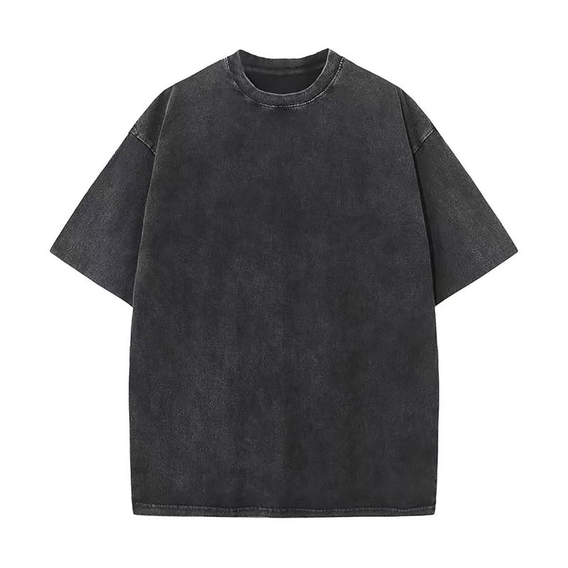 300g重ポンド水洗いして古い潮牌を作って肩の半袖のtシャツの男の百合のゆったりしている欧米のinsのカップルの上着の潮を作ります。|undefined