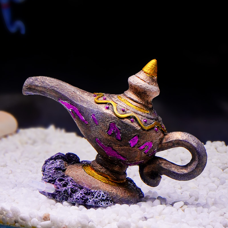 Artesanía de resina simulación Aridin lámpara mágica diablo monstruo reptil pecera paisajismo acuario decoración decoración