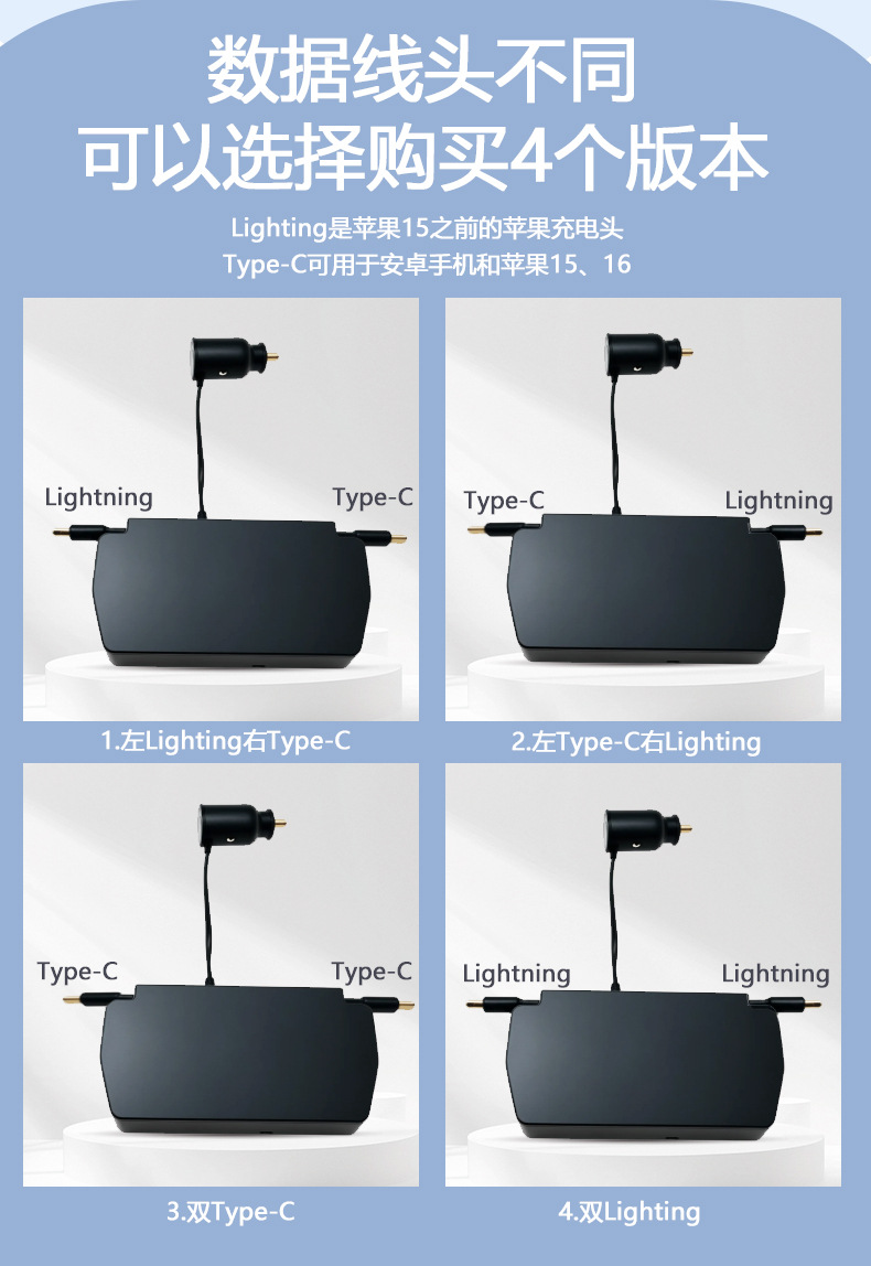 Suitable for Byd Car Charger Retractable Cable USB Super Fast Charging Typec Cigarette Lighter Modification Universal
