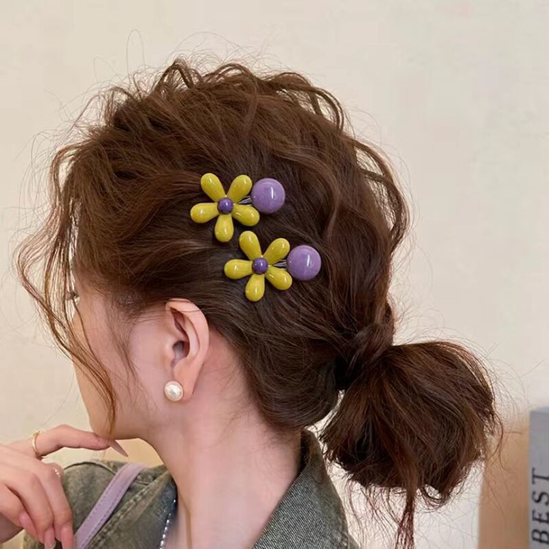 蓝色太阳花朵发绳女2025新款高级感气质扎头发圈高弹马尾头绳发饰|undefined