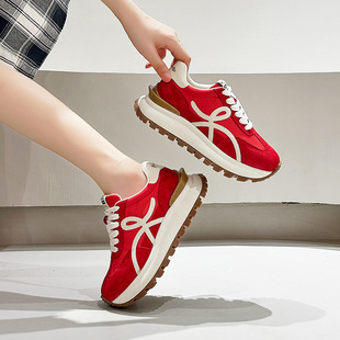 Autumn 2024 New Internet Celebrity Torre Shoes Women's Trendy New Korean Fashion Forrest Gump Shoes Trendy Thick Sole Sports Shoes