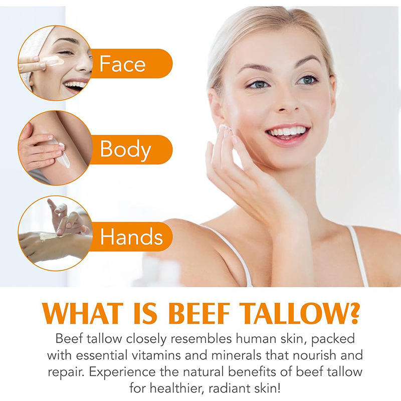 跨境爆款Beef Tallow Honey Cream黄油天然黄褐色保湿蜂蜜牛脂膏|undefined