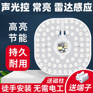 led retrofit lamp panel ceiling core square module light source replacement round lamp energy saving super bright light control induction