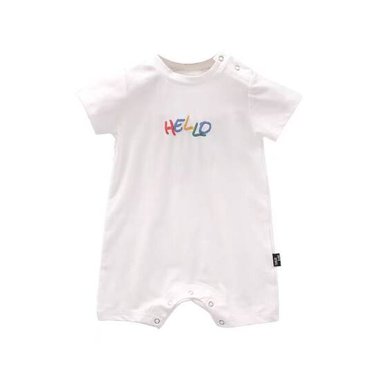ins Korean-style baby jumpsuit summer baby boys and girls go out climbing clothes children's letters trendy style clothes