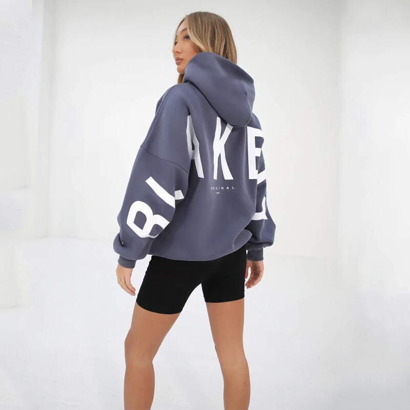 2023 New Amazon Cross-border European and American Fashion Printed Thickened All-match Long Sleeve Loose Hoodie Women 2023 New Amazon Cross-border European and American Fashion Printed Thickened All-match Long Sleeve Loose Hoodie Women