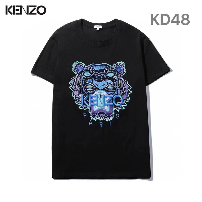 Cross-Border Trendy Brand Summer New Short-Sleeve T-Shirt with Tiger Head Print, Couple Style, Loose Fashion Versatile Pure Cotton Round Neck T-Shirt