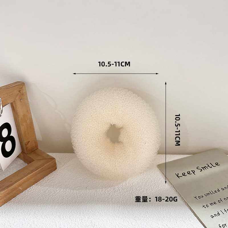 Platillo de rosquilla, mujer perezosa, lazo para el cabello con cabeza de bola esponjosa, artefacto para niños, tocado de capullo, accesorio para el cabello coreano