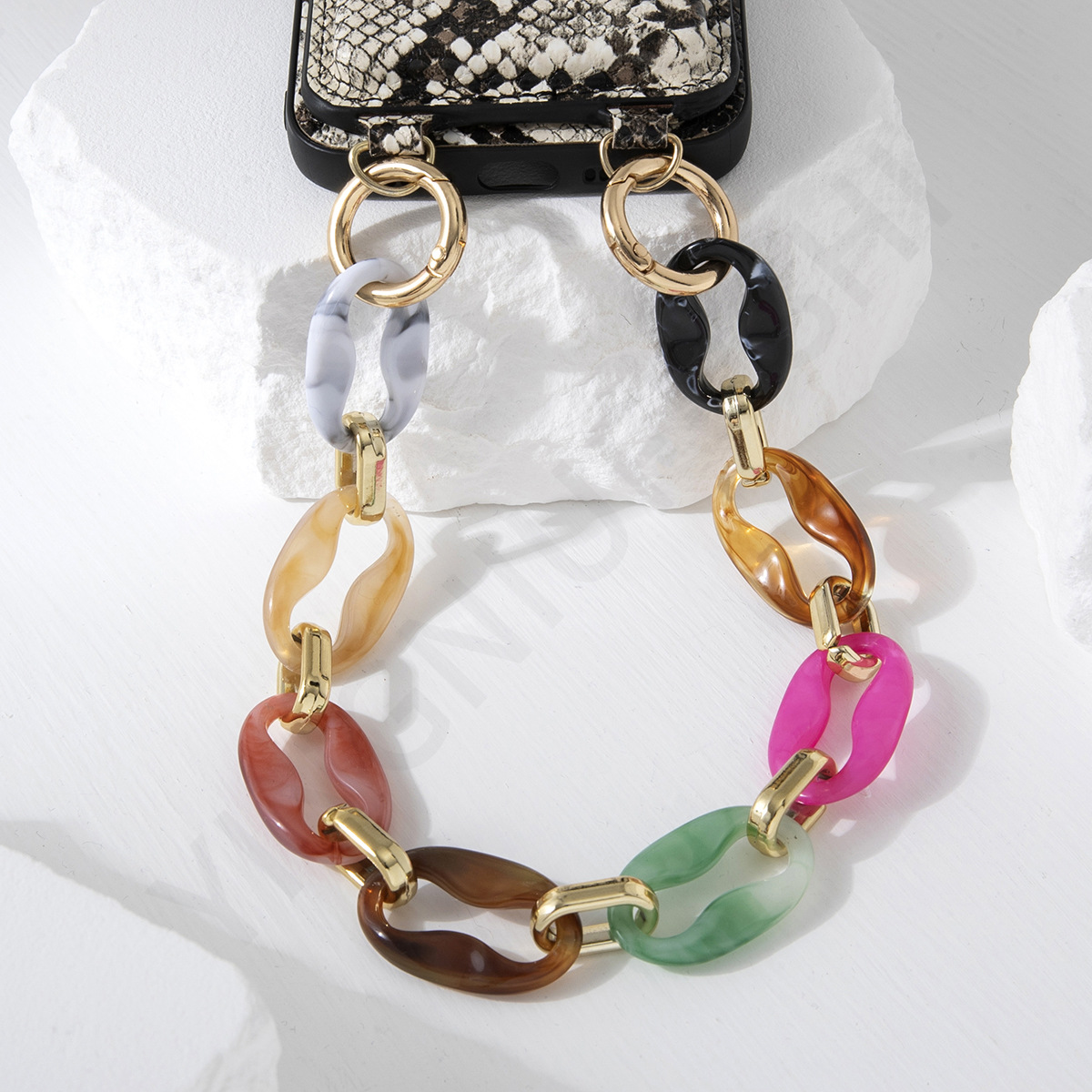 32g Weight Mobile Phone Chain Classification 1 Piece Quantity Alloy Material Oval Pattern Retro, Classic Style Style Retro Classic Style Oval Arylic Alloy Mobile Phone Chain 14