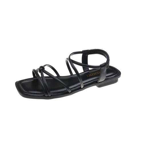 Ladies' Summer New Sandals with Toe Exposure, Beach and Sand Shoes, Fairy Style Flat Sandals