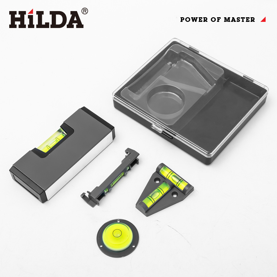 希尔达工厂现货批发磁性水平尺迷你家用便携水平仪装修平衡尺靠尺