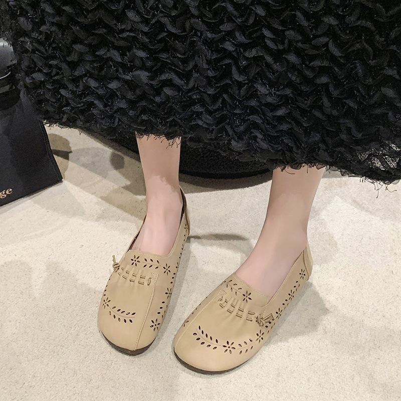 2026 nuevo verano transpirable y cómodo con una base suave con un zapato ligero zapatos de frijol antideslizantes zapatos de moda de mujer