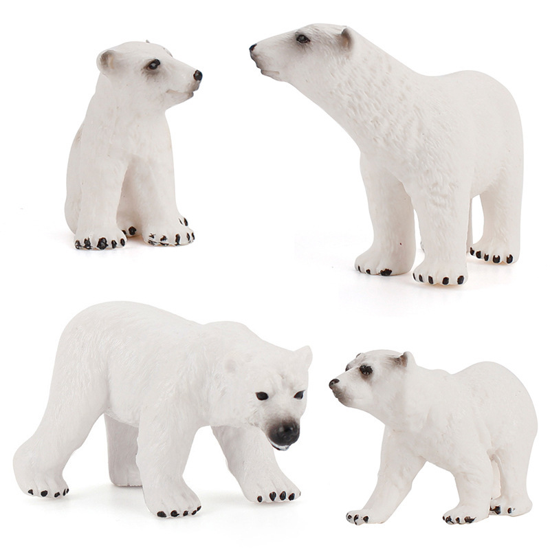 Simulación estática sólido Ártico modelo animal traje caminar poco Oso Polar decoración juguete transfronterizo de exportación