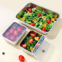 Factory Direct Selling Stainless Steel Towel Tray Rectangle With Lid Commercial Thick Salad Plate Home BBQ Tray