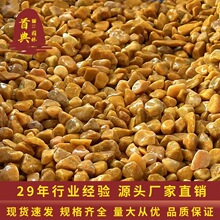 厂家黄色石米中国黄石米水洗石黄色碎石鱼缸造景石材铺路地基石米