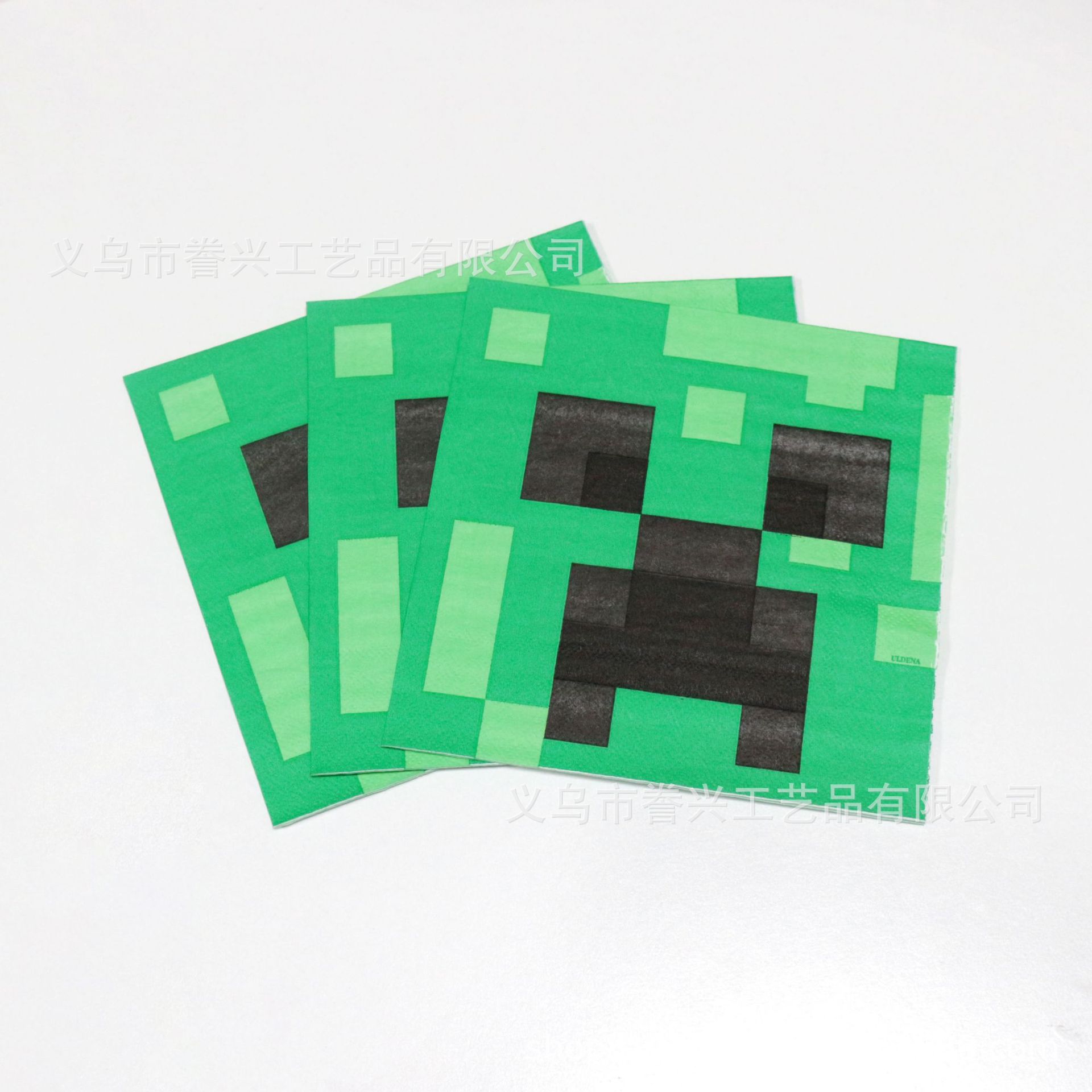 Spot Minecraft Tissue Party Supplies Pixel Disposable Napkins Restaurant Decoration Supplies