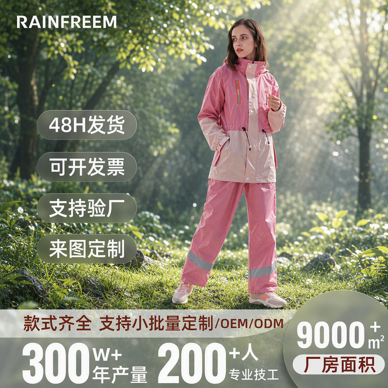 Raincoat Set for Men and Women, Motorcycle Riding, Adult Split-Type, for Delivery Riders, Storm-Proof, Storm-Proof Certification Raincoat Set for Men and Women, Motorcycle Riding, Adult Split-Type, for Delivery Riders, Storm-Proof, Storm-Proof Certification
