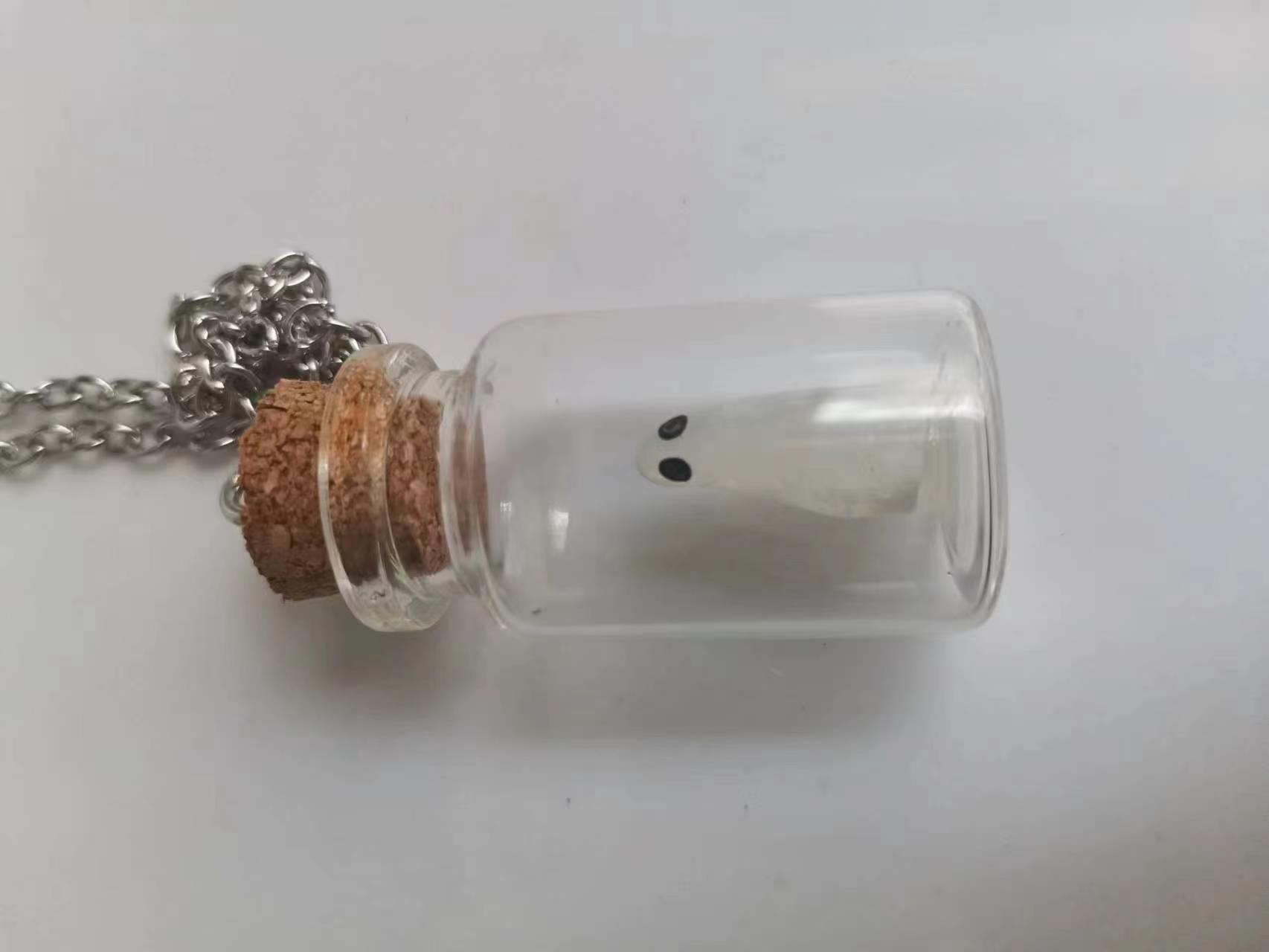 Dust Collection Halloween Drifting Bottle Night Glow Decoration The Adopt a Ghost Necklace_voghion.com