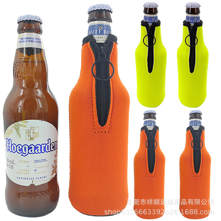 Diving Material Beer Bottle Cover Sbr Zipper Wine Bottle Cover Pure Color Portable Ice-Proof Pull-Tab Cup Cover Manufacturer Wholesale Diving Material Beer Bottle Cover Sbr Zipper Wine Bottle Cover Pure Color Portable Ice-Proof Pull-Tab Cup Cover Manufacturer Wholesale