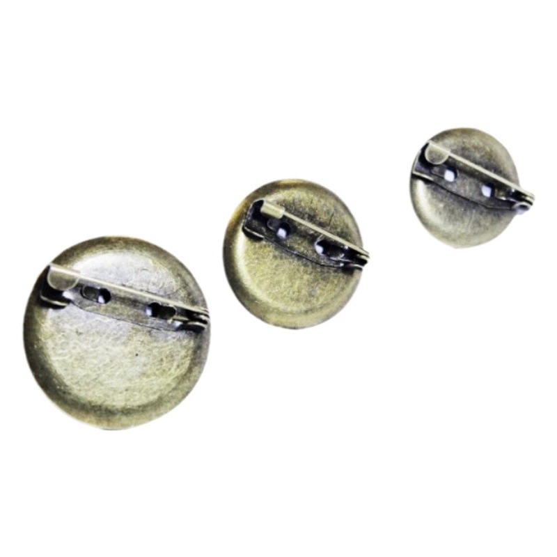 DIY брошь аксессуары ретро круглая брошь бронзовая Пряжка булавка брошь с подносом круглая Нижняя булавка оптом