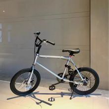 死飞自行车迷你20寸小轮男女学生双碟刹彩色复古轻便女式通勤单车