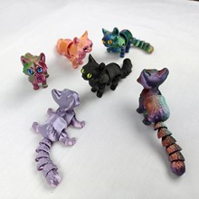 3D打印可爱小猫咪尾巴都可缩可动关节礼物玩具模型摆件工厂批发