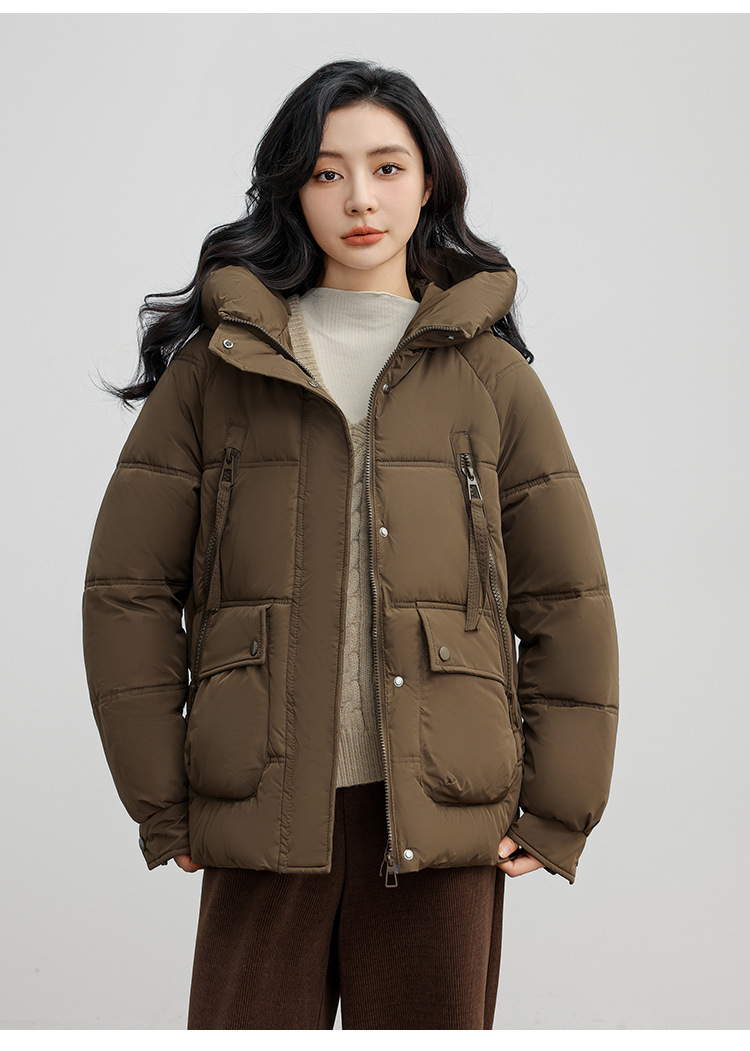 Russian new winer plus size for women's casual warmh, hickened and enlarged pocke hooded coon wholesale Down_voghion.com
